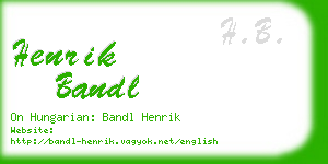 henrik bandl business card